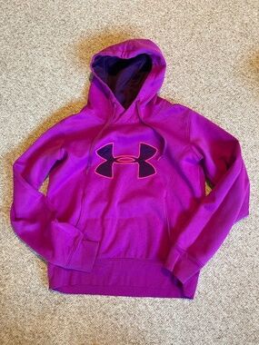 Purple Under Armour hoodie, cold gear, medium